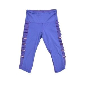 Lululemon Iris Flower Purple Breezy Crops